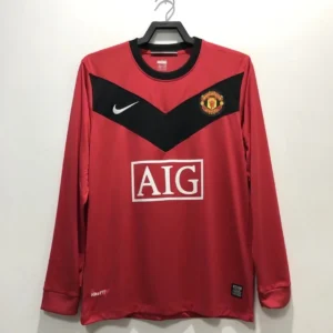 Camisa Manchester United 2009/10 Home - Retrô - Manga Longa