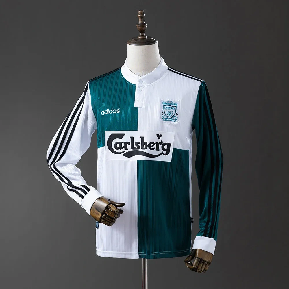 Camisa Liverpool 1995/96 Away - Retrô - Manga Longa