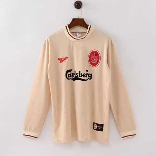 Camisa Liverpool 1996/97 Away - Retrô - Manga Longa