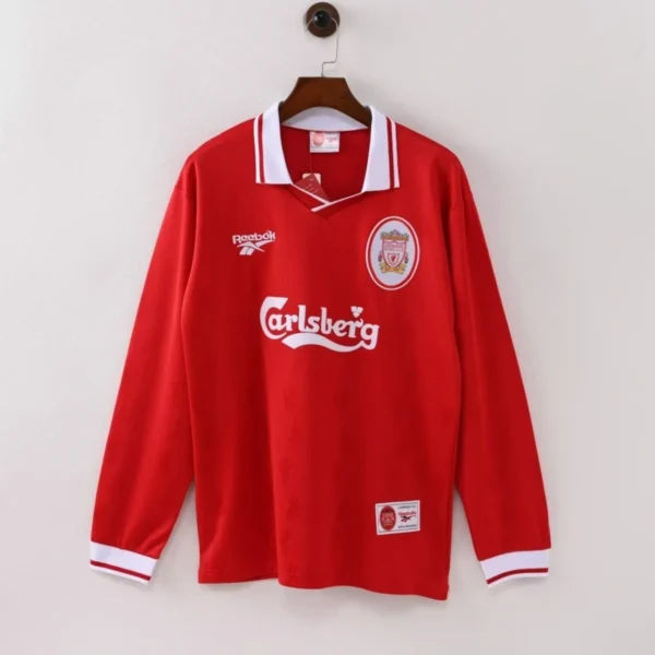 Camisa Liverpool 1996/98 Home - Retrô - Manga Longa