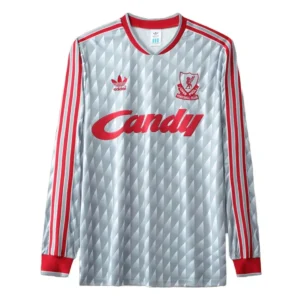Camisa Liverpool 1989/91 Away - Retrô - Manga Longa