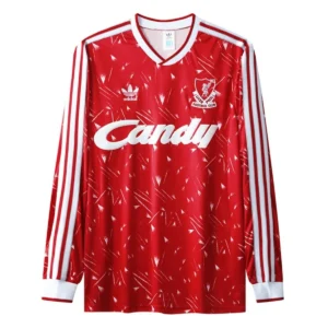 Camisa Liverpool 1989/91 Home - Retrô - Manga Longa
