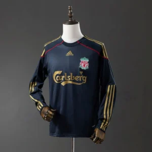 Camisa Liverpool 2009/10 Away - Retrô - Manga Longa