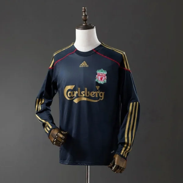 Camisa Liverpool 2009/10 Away - Retrô - Manga Longa