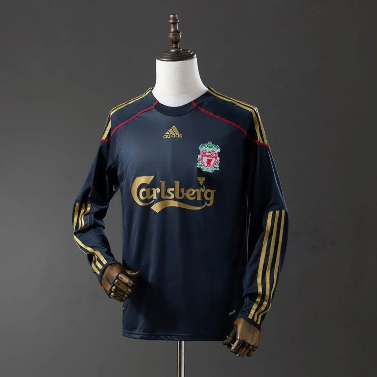 Camisa Liverpool 2009/10 Away - Retrô - Manga Longa