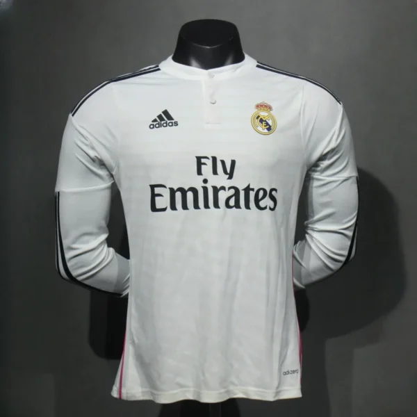 Camisa Real Madrid 2014/15 Home - Retrô - Versão Jogador - Manga Longa