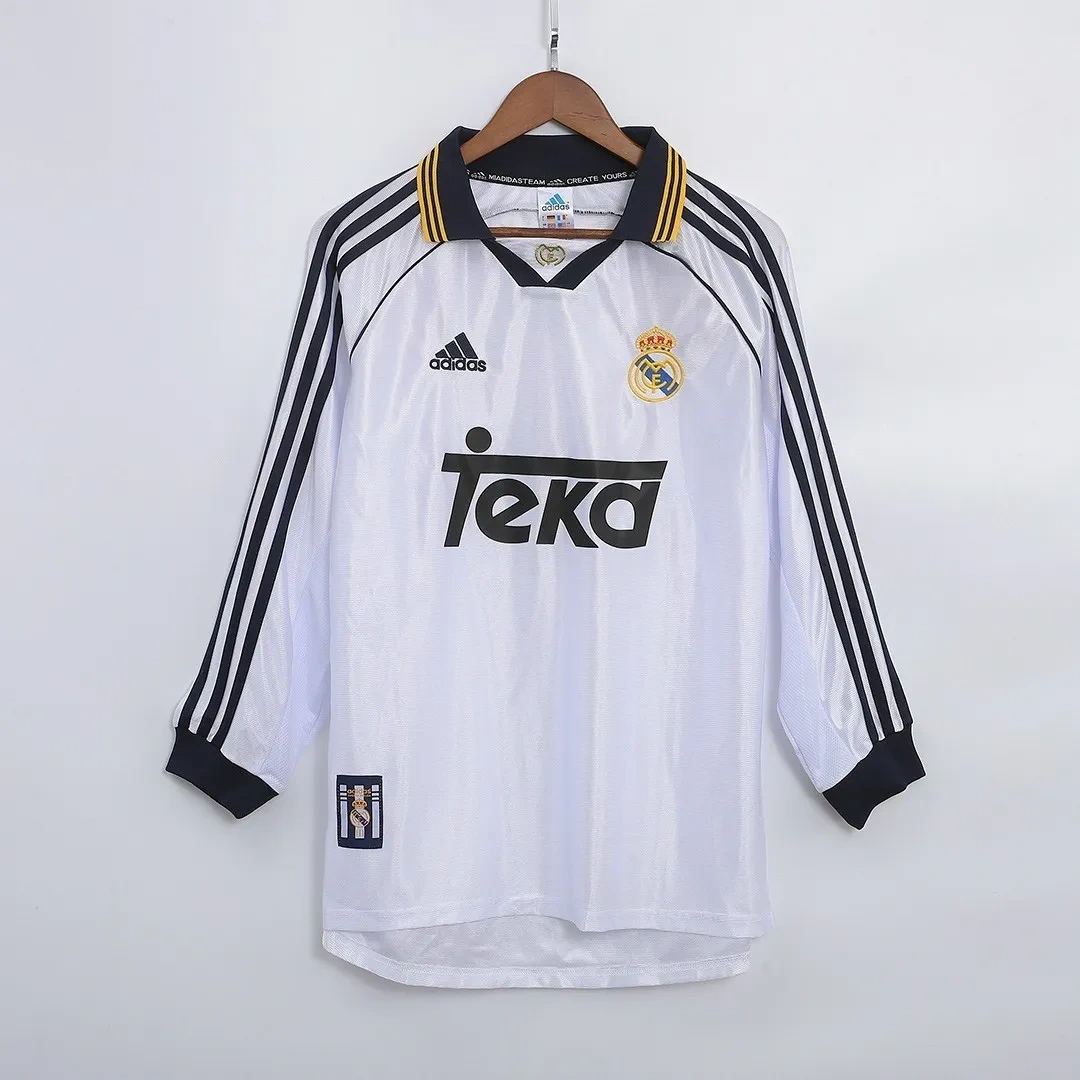 Camisa Real Madrid 1998/00 Home - Retrô - Manga Longa