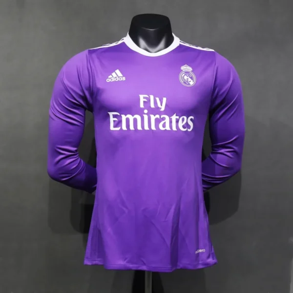 Camisa Real Madrid 2016/17 Away - Retrô - Versão Jogador - Manga Longa