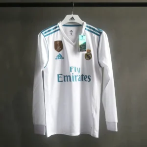 Camisa Real Madrid 2017/18 Home - Retrô - Versão Jogador - Manga Longa