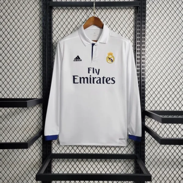 Camisa Real Madrid 2016/17 Home - Retrô - Manga Longa