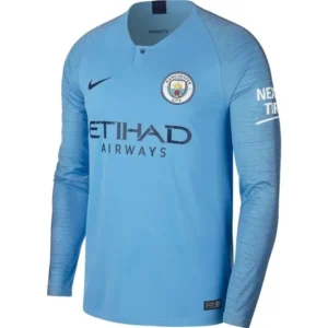 Camisa Manchester City 2018/19 Home - Retrô - Manga Longa