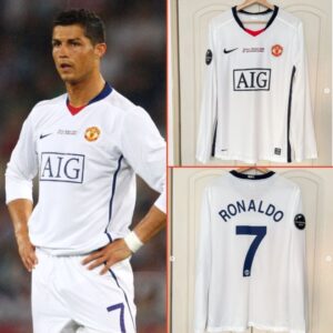 Camisa Manchester United 2008/09 Away - Retrô - Manga Longa
