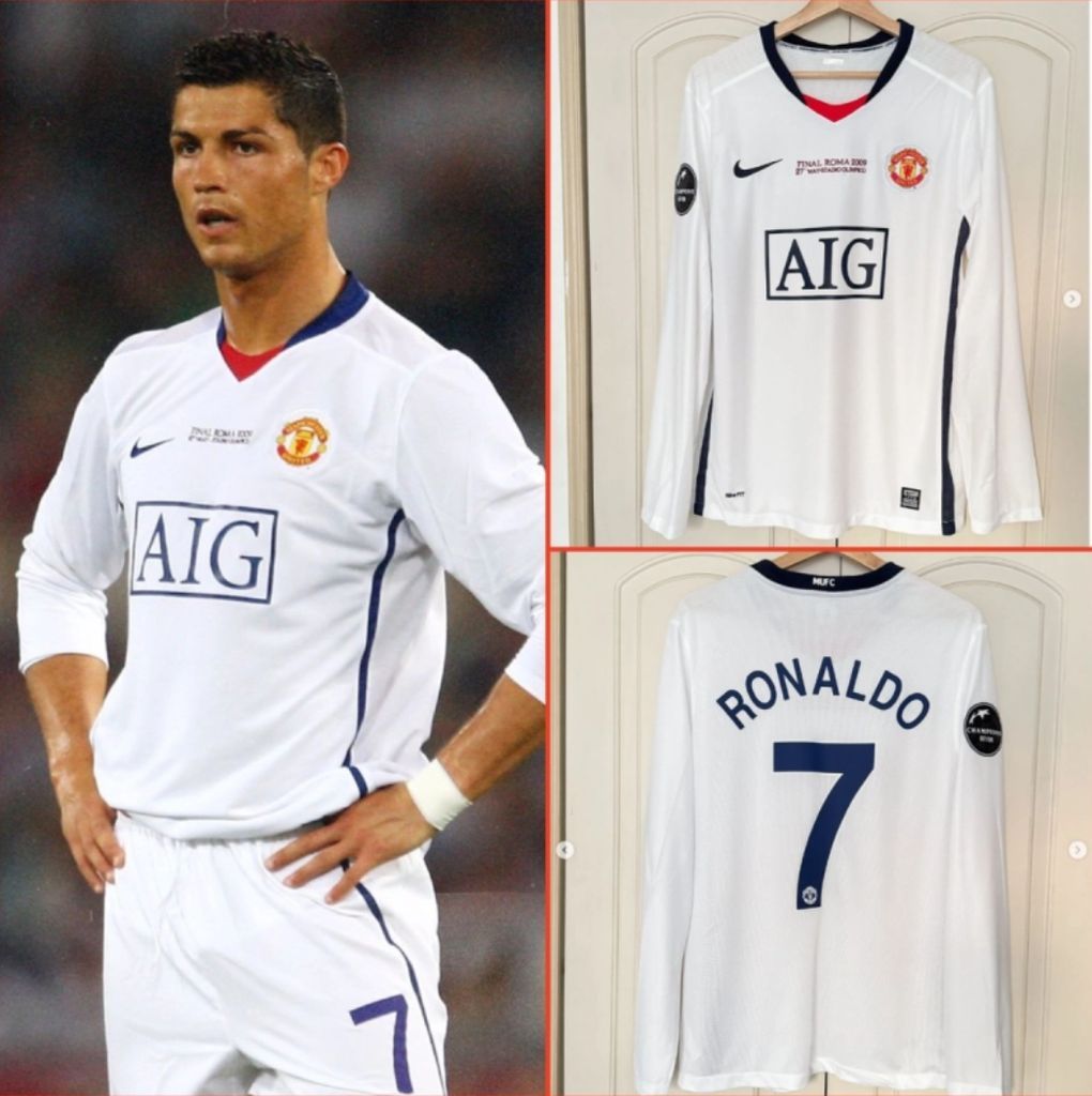 Camisa Manchester United 2008/09 Away - Retrô - Manga Longa