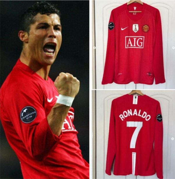 Camisa Manchester United 2008 Home - Retrô - Manga Longa