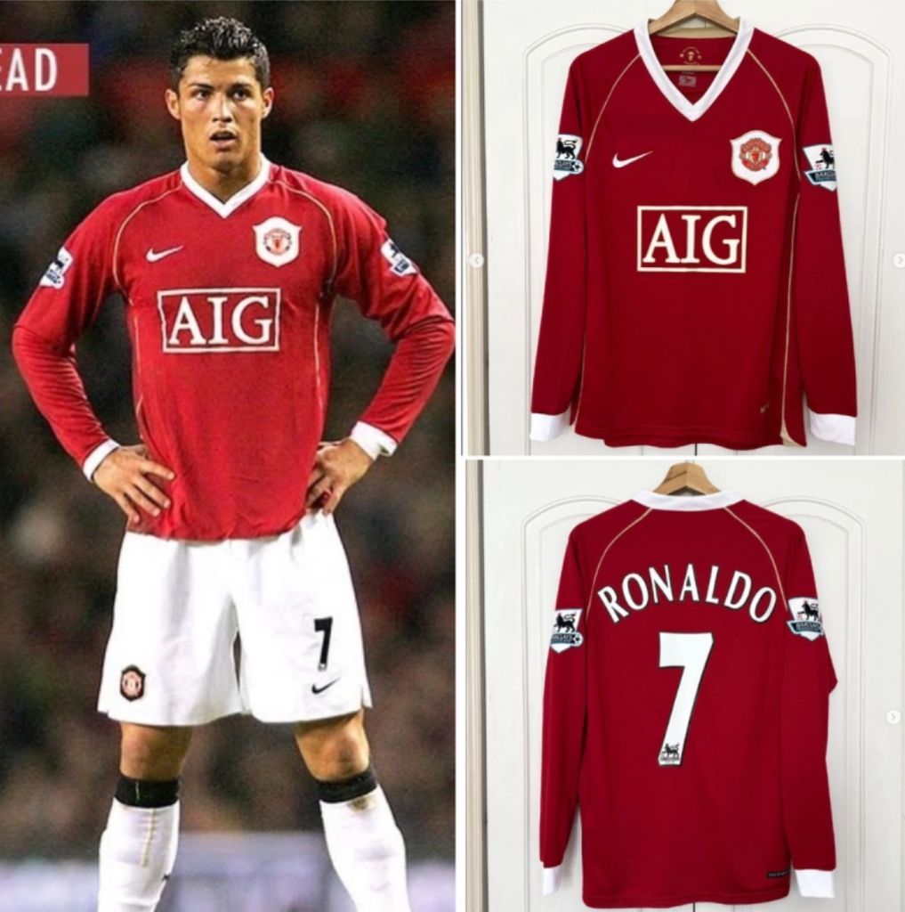 Camisa Manchester United 2006/07 Home - Retrô - Manga Longa