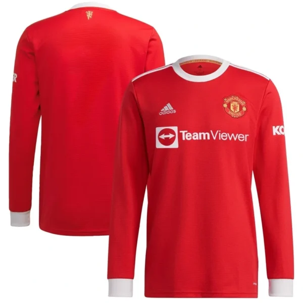 Camisa Manchester United 2021/22 Home - Retrô - Manga Longa