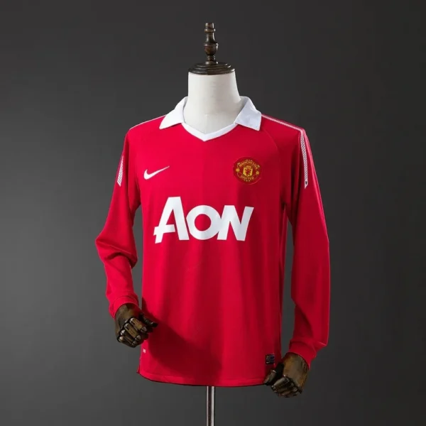 Camisa Manchester United 2010/11 Home - Retrô - Manga Longa