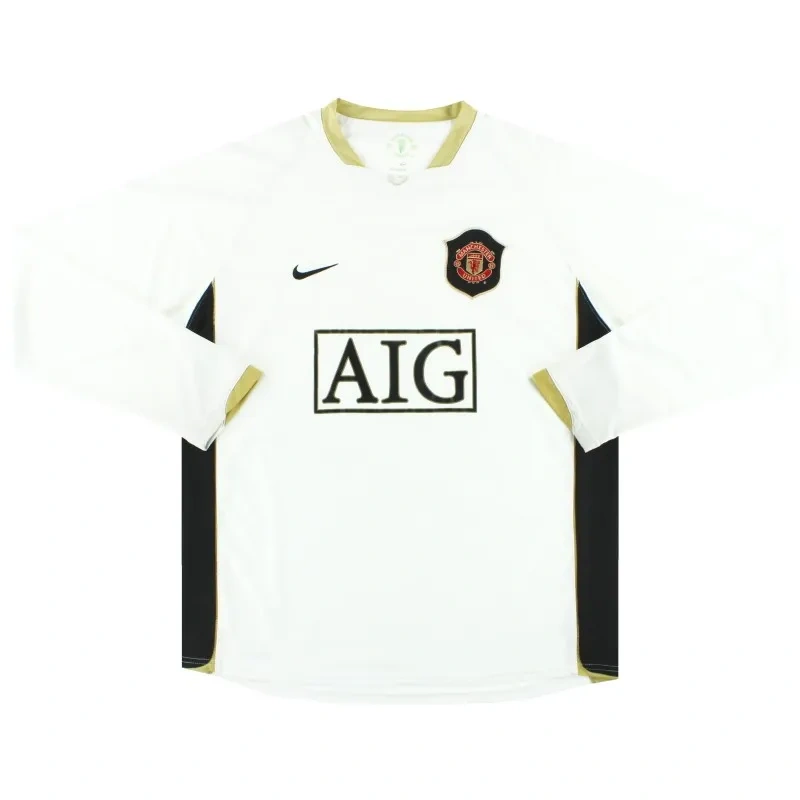 Camisa Manchester United 2006/07 Away - Retrô - Manga Longa