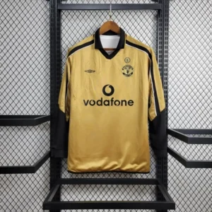 Camisa Manchester United 2001/02 Terceira - Retrô - Manga Longa - Centenário