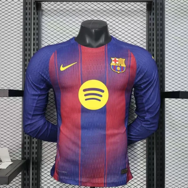Camisa Barcelona 25/26 Home - Versão Jogador - Manga Longa