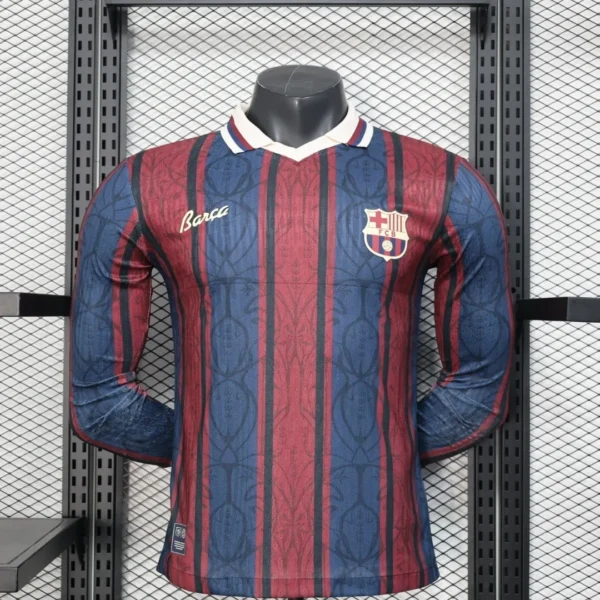 Camisa Barcelona 25/26 - Retrô - Versão Jogador - Manga Longa