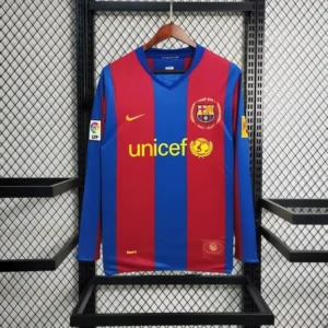 Camisa Barcelona 2007/08 Home - Retrô - Manga Longa