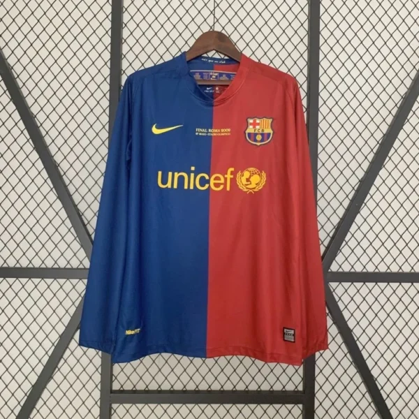 Camisa Barcelona 2008/09 Home - Retrô - Manga Longa