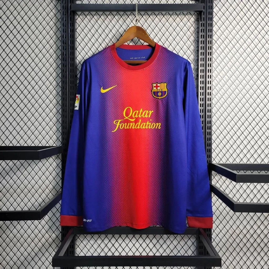 Camisa Barcelona 2012/13 Home - Retrô - Manga Longa