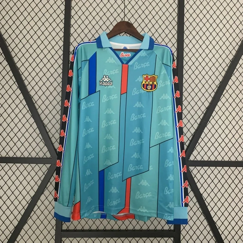 Camisa Barcelona 1995/97 Away - Retrô - Manga Longa