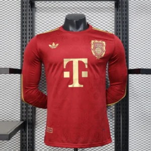Camisa Bayern de Munique 25/26 - Versão Jogador - Manga Longa - Aniversário de 125 Anos