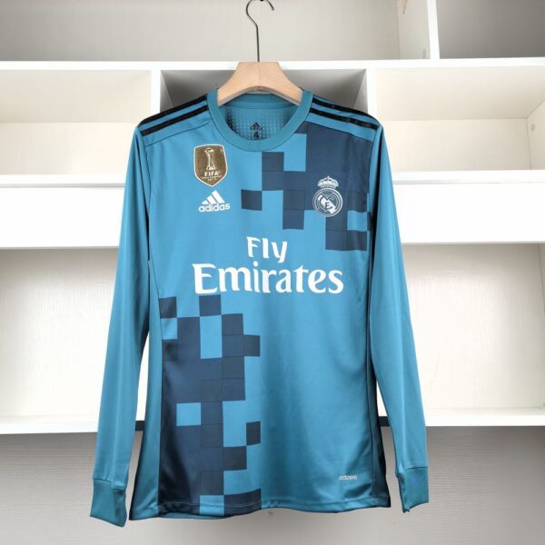 Camisa Real Madrid 2017/18 Terceira - Retrô - Versão Jogador - Manga Longa