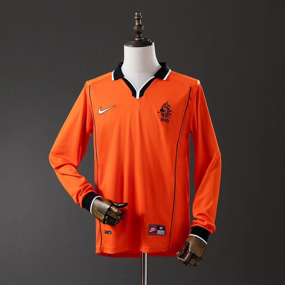 Camisa Holanda 1998/00 Home - Retrô - Manga Longa