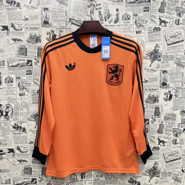 Camisa Holanda 1980/82 Home - Retrô - Manga Longa