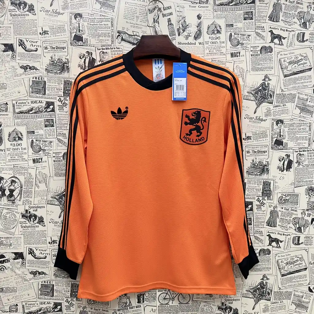 Camisa Holanda 1980/82 Home - Retrô - Manga Longa