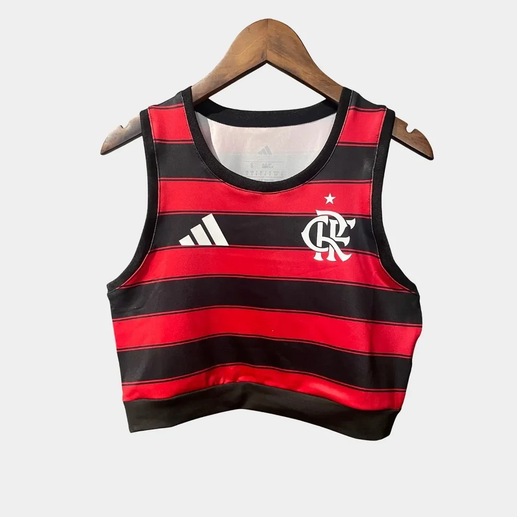 Thai Version Womens Flamengo 25/26 Cropped Top