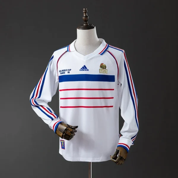 Camisa França 1998 Away - Retrô - Manga Longa