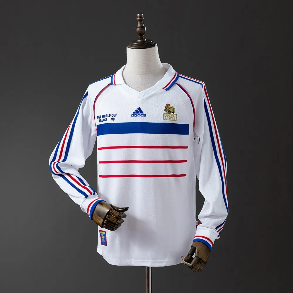Camisa França 1998 Away - Retrô - Manga Longa