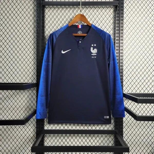 Camisa França 2018 Home - Retrô - Manga Longa