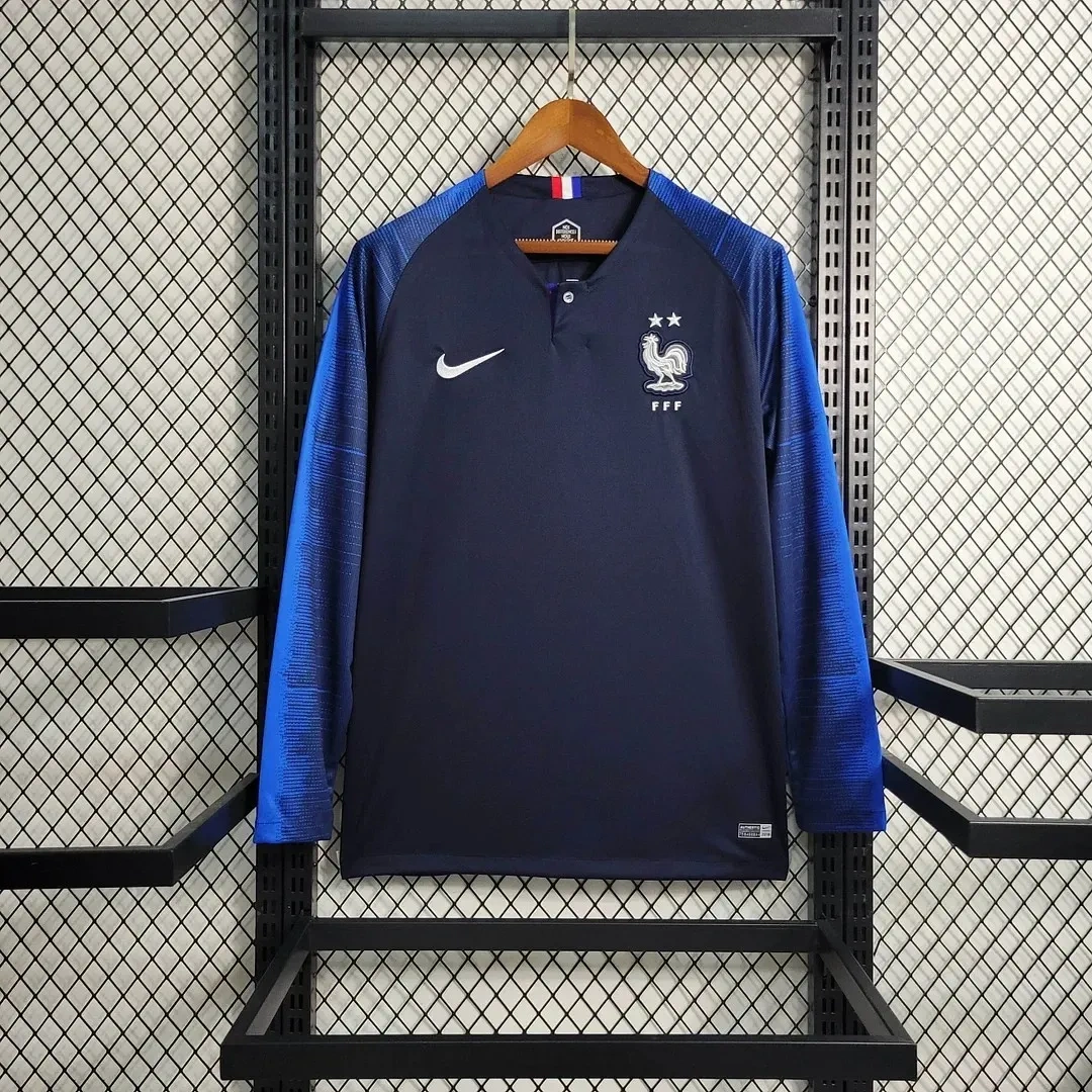 Camisa França 2018 Home - Retrô - Manga Longa