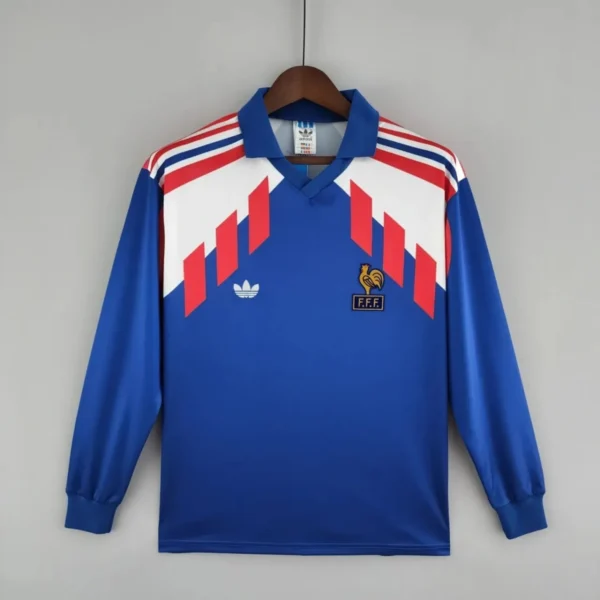 Camisa França 1990 Home - Retrô - Manga Longa