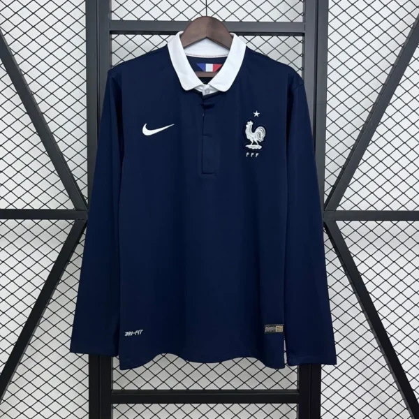 Camisa França 2014 Home - Retrô - Manga Longa