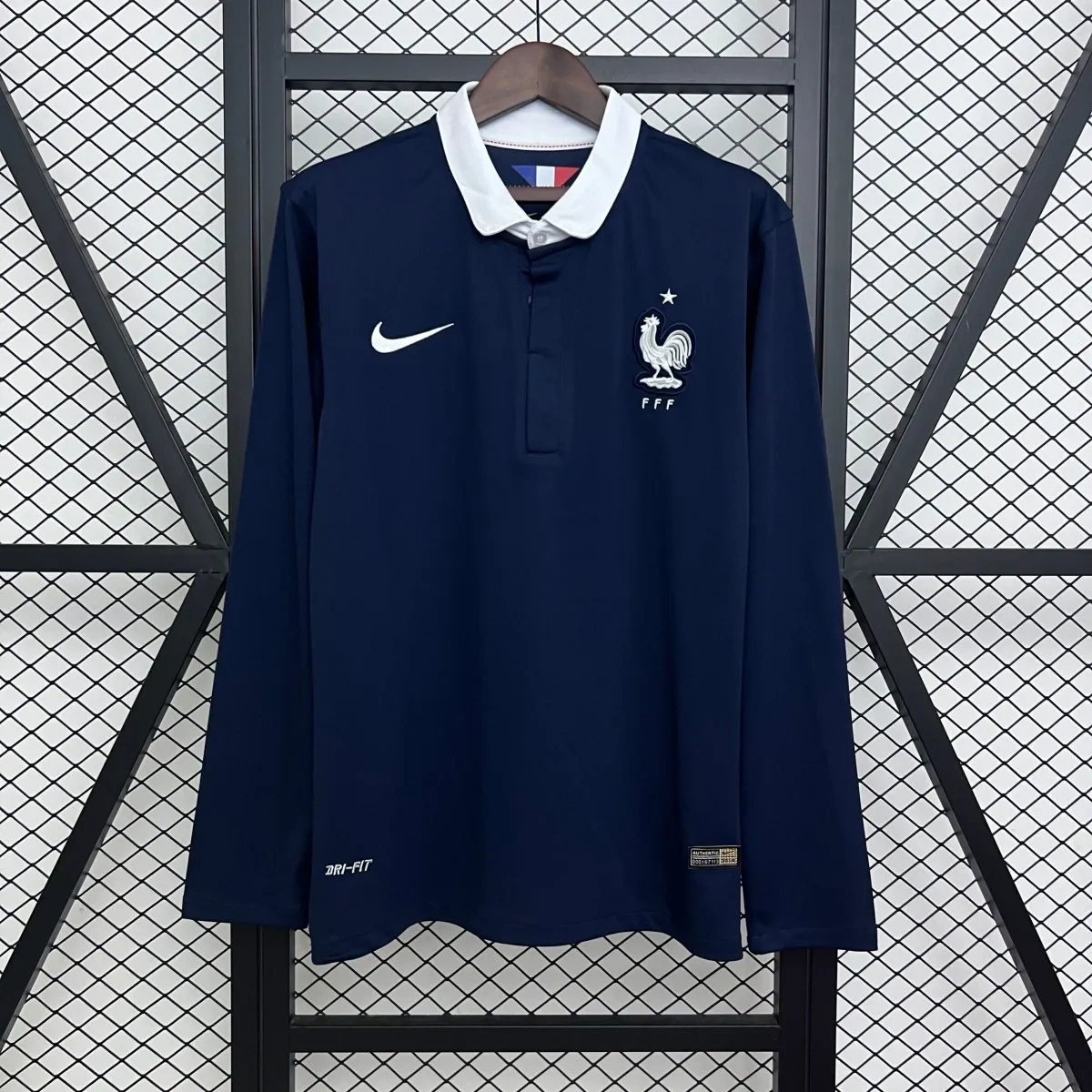 Camisa França 2014 Home - Retrô - Manga Longa