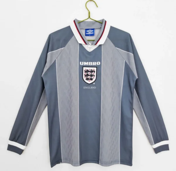 Camisa Inglaterra 1996/97 Away - Retrô - Manga Longa