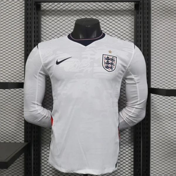 Camisa Inglaterra 2026 Home - Versão Jogador - Manga Longa