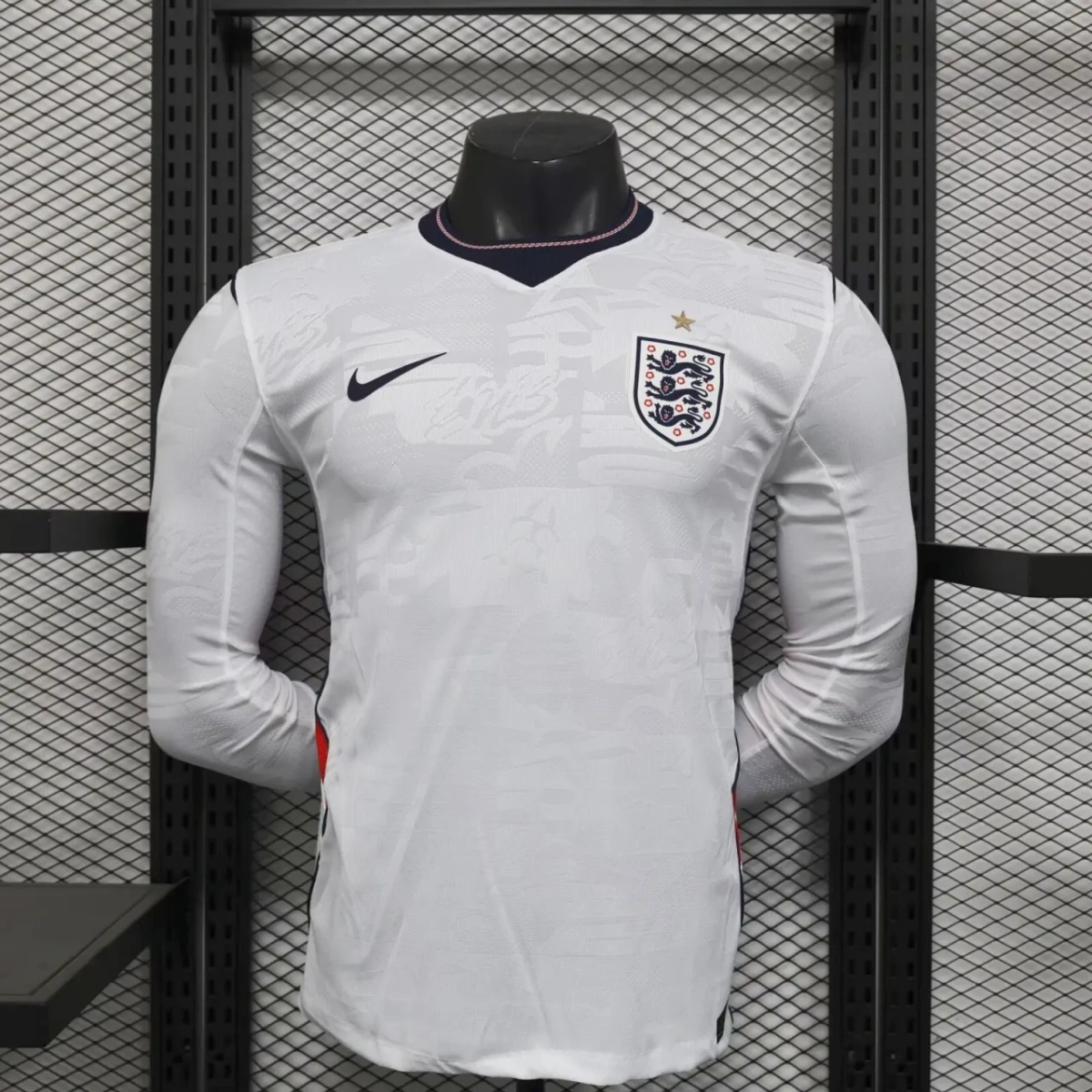 Camisa Inglaterra 2026 Home - Versão Jogador - Manga Longa