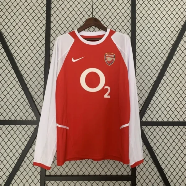 Camisa Arsenal 2002/04 Home - Retrô - Manga Longa