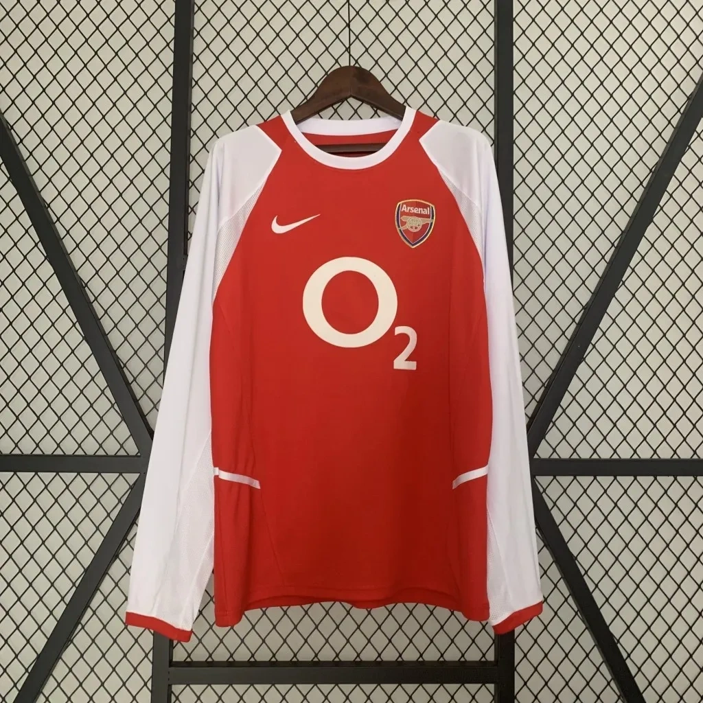 Camisa Arsenal 2002/04 Home - Retrô - Manga Longa