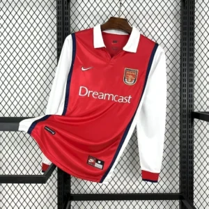 Camisa Arsenal 1999/00 Home - Retrô - Manga Longa
