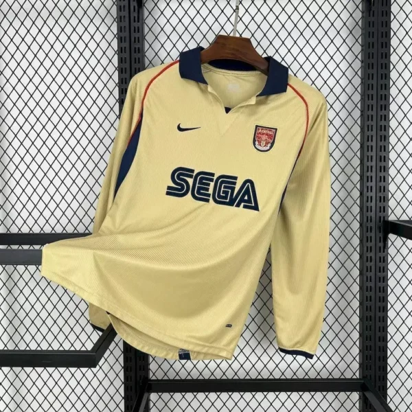 Camisa Arsenal 2001/02 Away - Retrô - Manga Longa