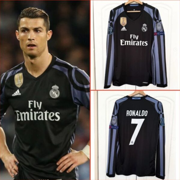 Camisa Real Madrid 2016/17 Terceira - Retrô - Manga Longa